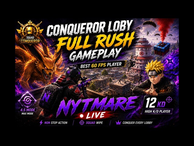 Best 60fps player is live full rush gameplay || NYTMARE LIVE