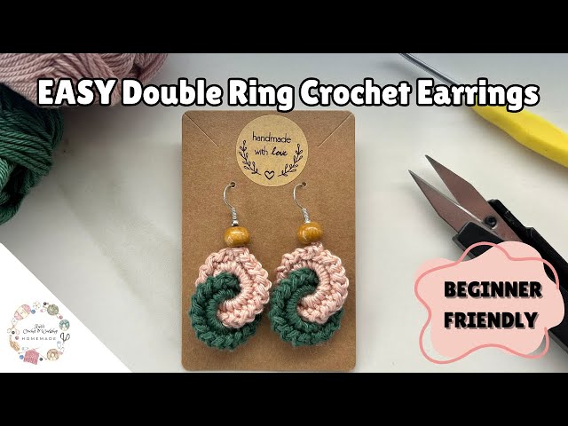 EASY Crochet Double Ring Earrings