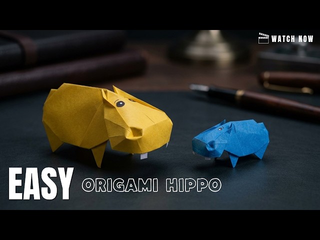 DIY Origami Hippo: Cute & Easy Paper Folding Tutorial | Easy Origami Hippopotamus