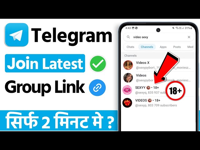 How to join 18+ groups on Telegram 4K MEDIUM FR30