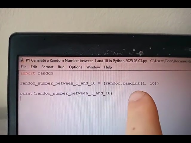 Generate a Random Number between 1 and 10 with Python, REG: GPWCIHRM