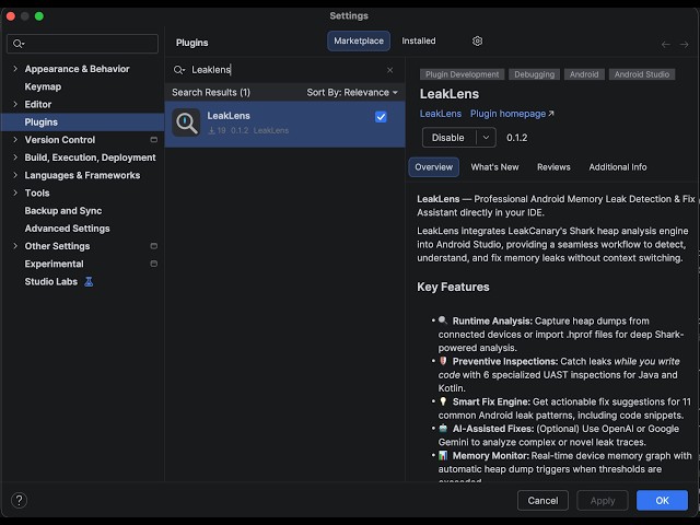 LeakLens: AI-Powered Memory Leak Assistant for Android Studio 🧠💧