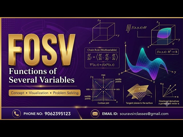 Functions of Several Variables (FOSV) Lecture 2 | Jacobian & Problem Strategy #Maths #FOSV