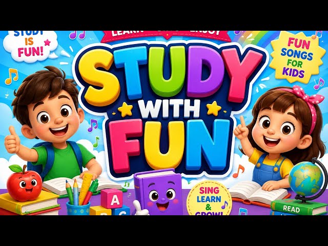 Study With Fun 🧒📚 Fun Learning Song for Kids - Nursery Rhymes & Educational Songs - Zippy Kids