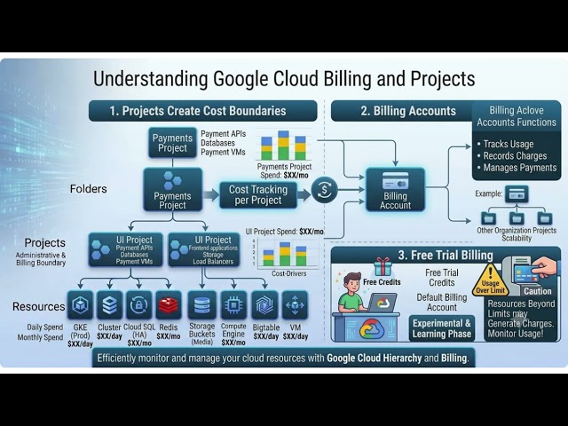 GCP-MASTER-101 Google Cloud Masterclass | Resource Hierarchy, Billing, Budgets & Cost Optimization