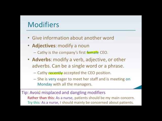 Modifiers