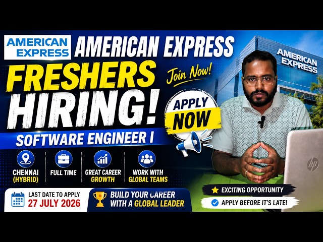 🚀 American Express Freshers Hiring 2026