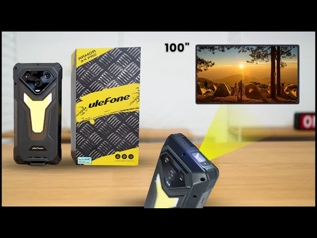 Ulefone Armor 34 Pro: This smartphone has a projector and a monstrous 25,500 mAh battery.