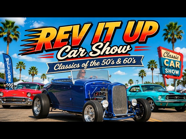 Classic Cars & Trucks of the 50’s & 60’s at the “Rev It Up” Car Show Orange Park Florida Remix