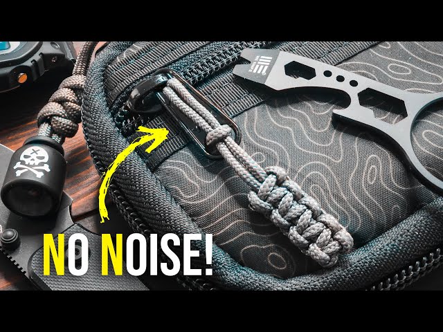 How To SILENCE A NOISY Zipper Pull | Paracord Zipper Pull | TUTORIAL