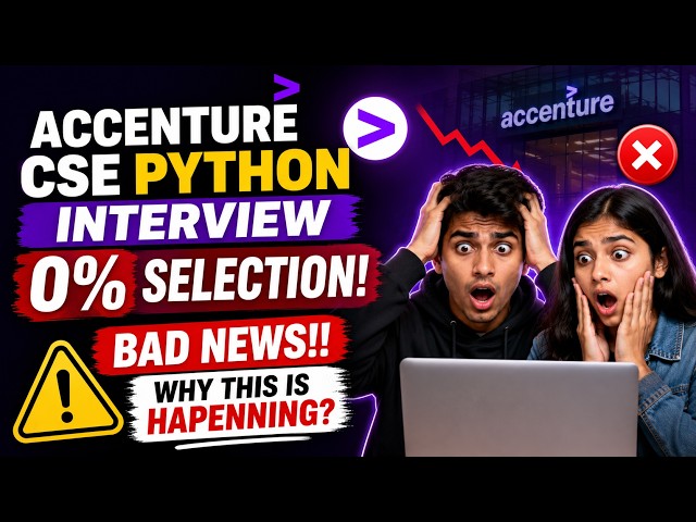 Bad News💀 | Python Interview Questions | Accenture Custom Software Engineer Assessment 2026