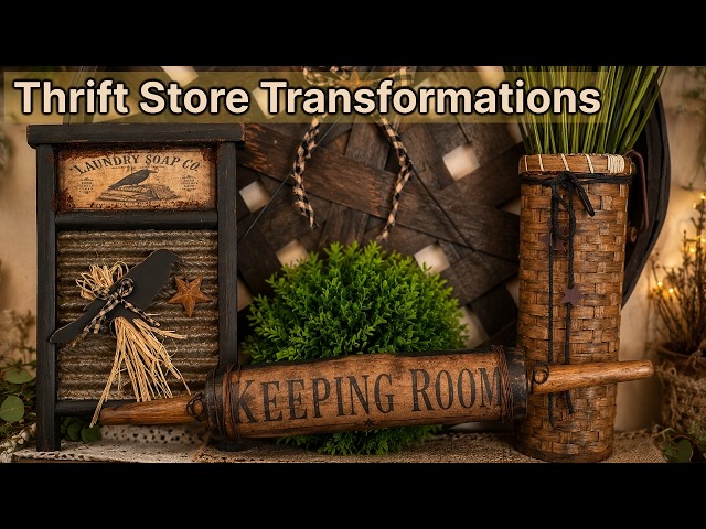 Forgotten Thrift Store Finds Turned Primitive Decor Treasures