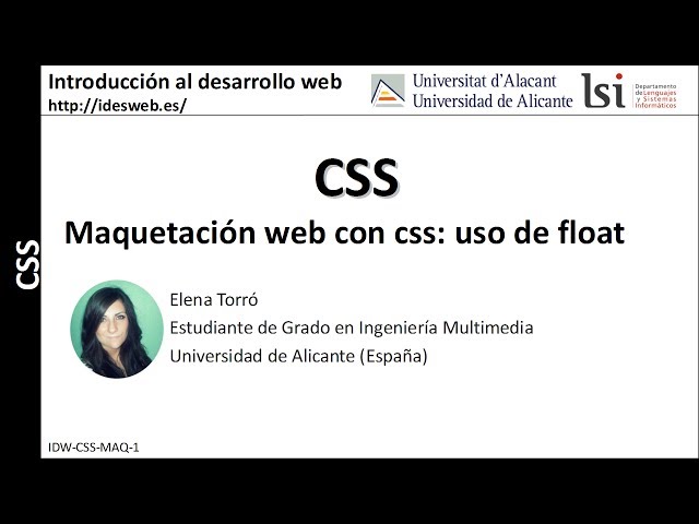 CSS: Maquetación web con CSS: uso de float