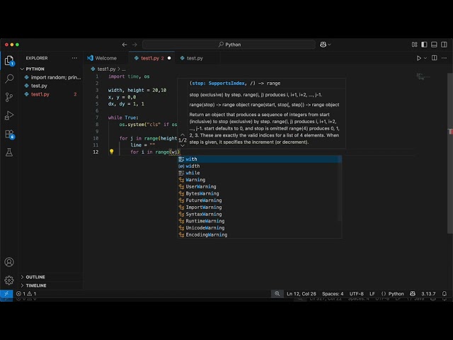 🐍 Python Terminal Bouncing Ball – Diagonal Animation in 20 Lines!