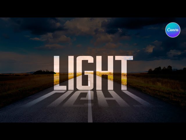 Light Text Effect - Canva Tutorial