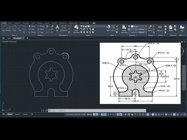 Learn AutoCAD Faster! 🔥 Draw This Mechanical Component Step-by-Step #autocad