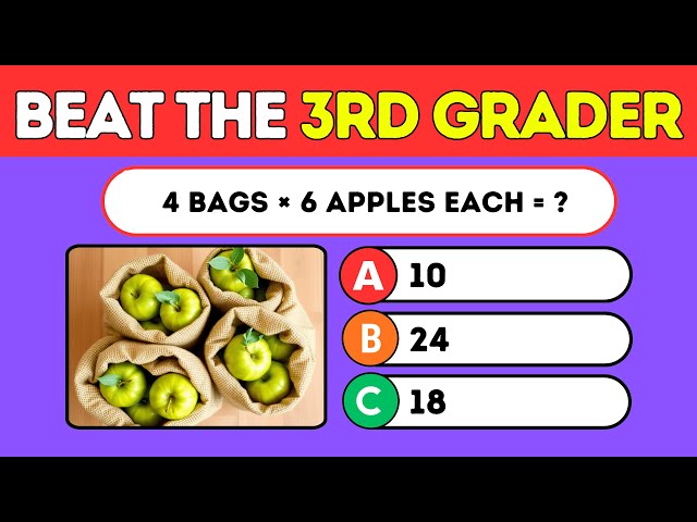 You Think You're Smart? Try This Grade 3 Math Quiz