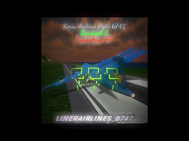 Kensu Airlines flight 6742 || #tfs #planecrash #crashplane #aviation #notrealcrash