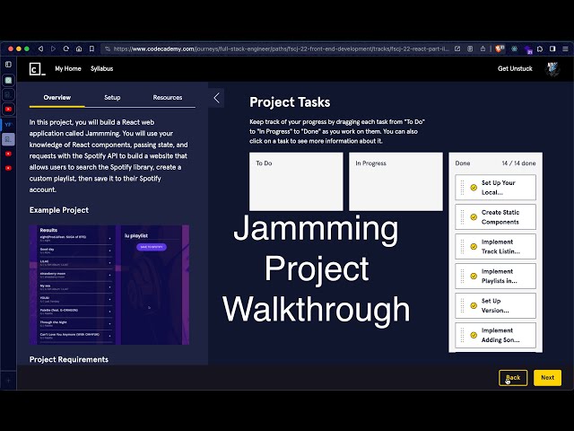 Jammming 2.0 using Functional Components | A Codecademy Project