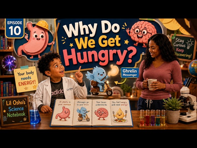 Why Do We Get Hungry? | Kids Science Explained | Lil Osho’s Science Notebook Ep. 10