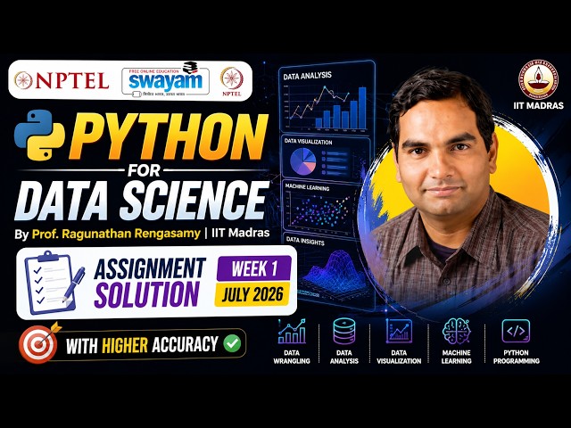 Python for Data Science - Week 1 (July 2026) | Prof. Ragunathan Rengasamy, IIT Madras