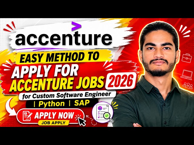 Easy Method to Apply for Accenture Jobs 2026 for Custom Software Engineer | Python | SAP