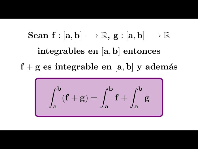 La Suma de Funciones Integrables es Integrable | Curso de Cálculo Integral