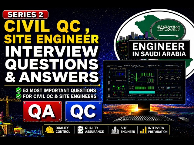Lecture 02 – Civil Inspector Interview Questions & Answers | Saudi Aramco QA/QC & Construction