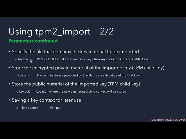 Advanced Trusted Platform Modules (TPMs) Usage TC1103 Lecture F