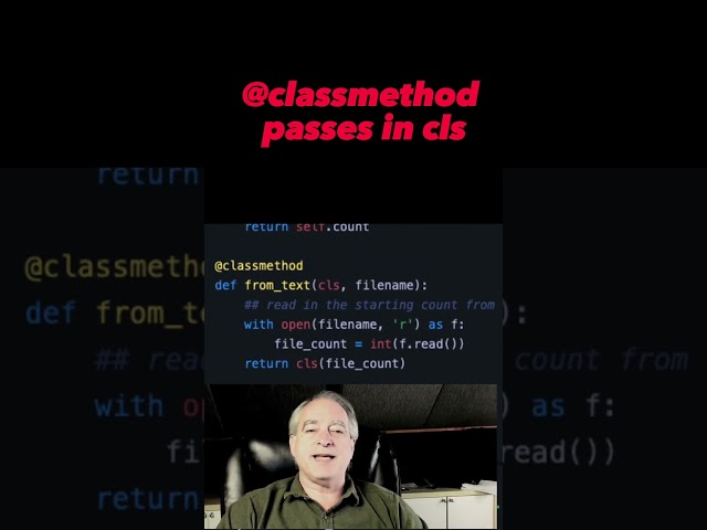 Purpose of @staticmethod and @classmethod in Python classes 🐍 #shorts #python