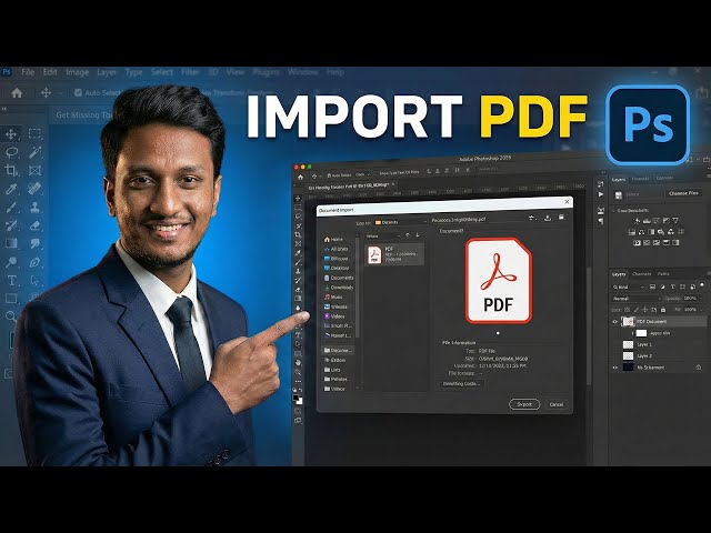 How to Import PDF in Adobe Photoshop 2026 | Step-by-Step Tutorial for Beginners