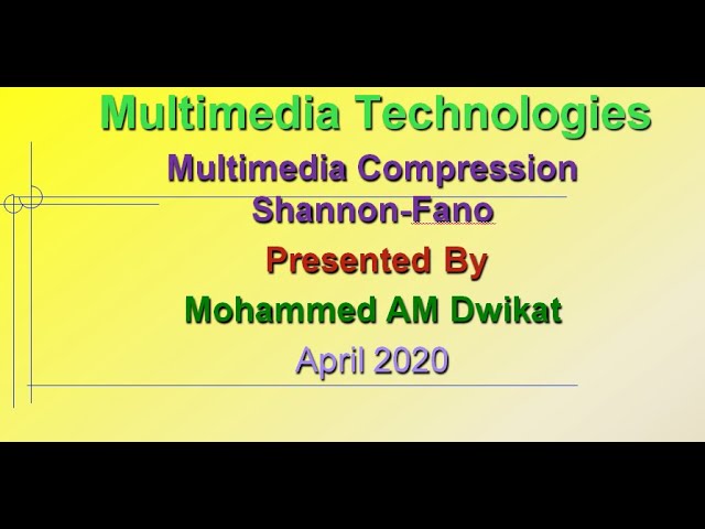 Compression Algorithms - Shannon Fano ِAlgorithm