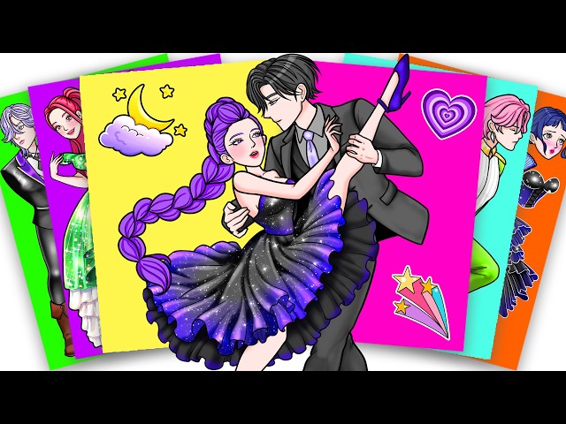 Huntrix Rumi AND Jinu Prom Makeover! Kpop Demon Hunters | Sticker Book DIY