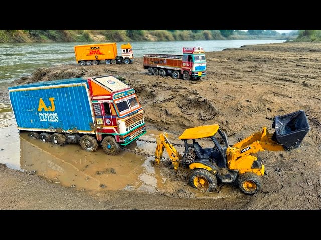 tata dumper truck 2518 stuck Deep mud | jcb tractor video | Jcb cartoon | tractor gadi video