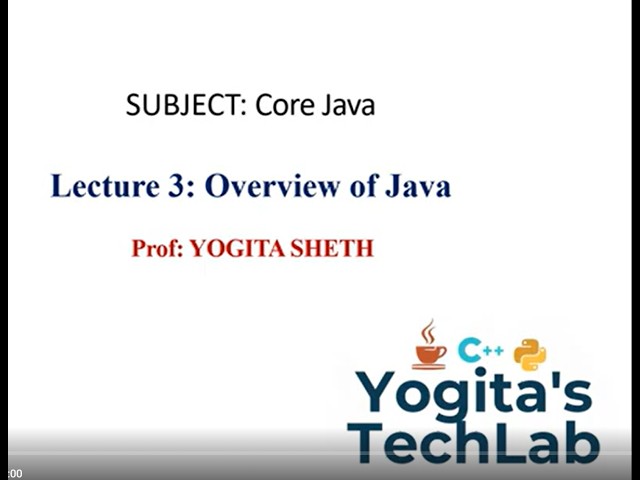 Overview of Java