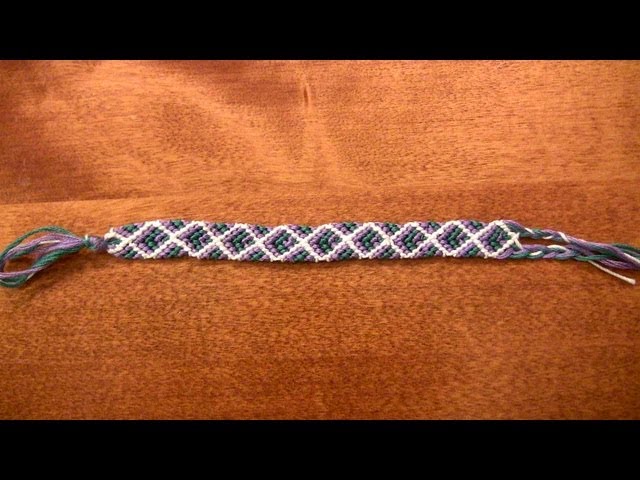 DIY How to Make a Cross, X, or Diamond Pattern Friendship Bracelet - Similar to Chevron