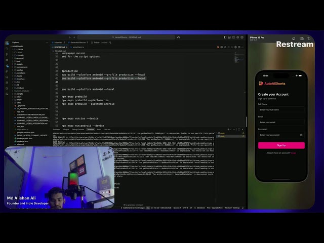 Day 6: Building My AutoAI Shorts App – Growing From $48 to $10k MRR | React Native Expo + Node.js