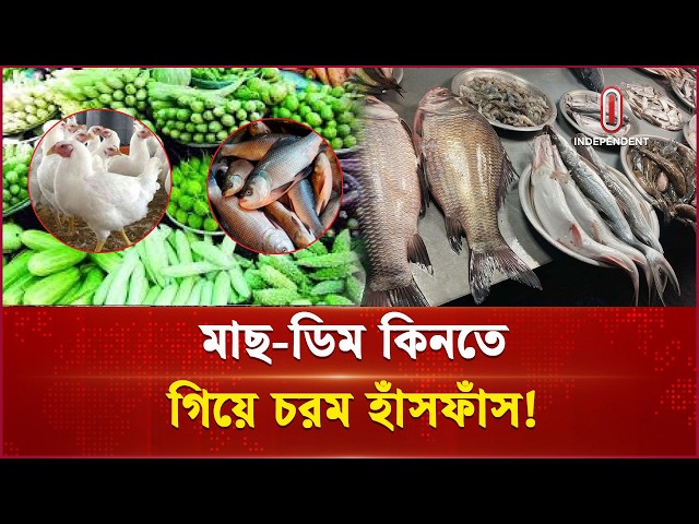 সরবরাহ বাড়ায় স্বস্তি সবজিতে, চড়া মাছ-মুরগি ও ডিমের বাজার | Bazar price | Independent TV