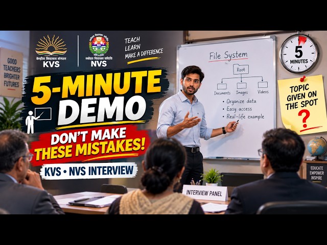 KVS NVS Demo Teaching 2026 | 5-Minute Demo Strategy for TGT PGT PRT Interviews