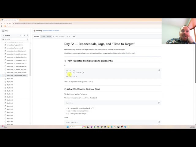 Bonus Day 9: Exponentials and Logs — Solving “Time to Target” in Model 4