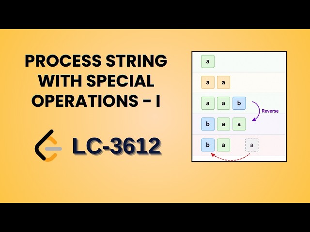 Process String with Special Operations - I - Leetcode 3612 | Java | Hindi