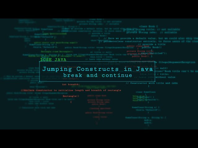 Jumping Constructs in Java || Transfer Statements in Java || Break and Continue