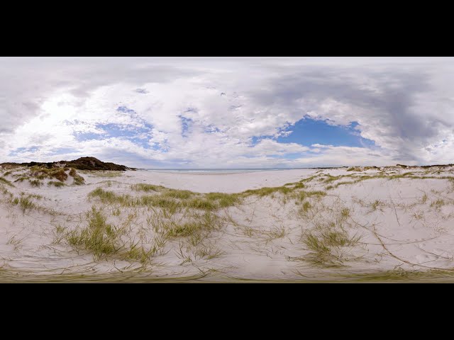 360° STOCK VIDEO 4K | White Dunes On Overcast Day | Atmosphaeres