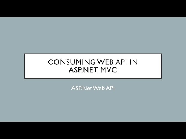 25 - Consume Web API In ASP.Net MVC | ASP.Net Web API
