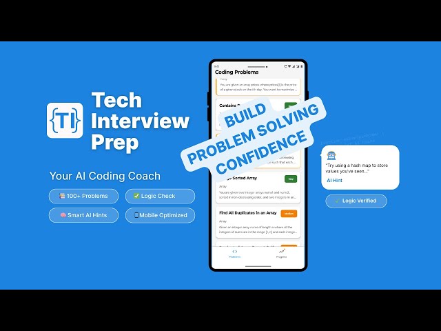 How I practice coding problems on mobile (TechInterviewPrep demo) #interviewprep #codinginterview