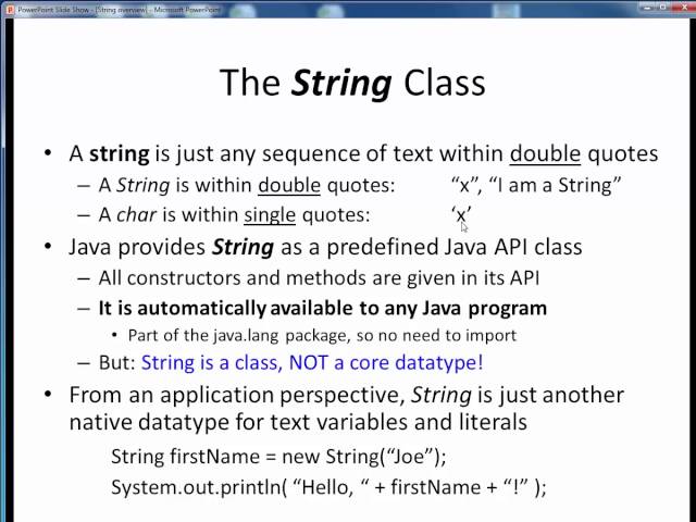 String overview