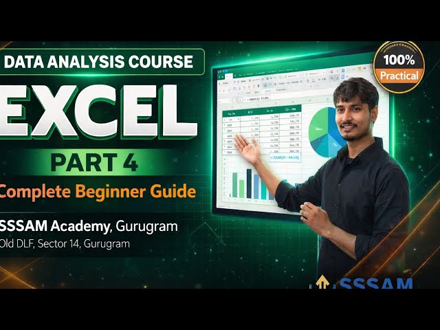 Excel for Data Analysis | Part 4 | Data Formatting & Basic Functions | SSSAM Academy