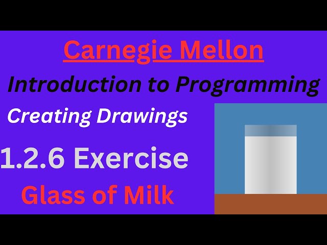 CM Intro to Programming  Lesson 2 Exercise: Glass of Milk