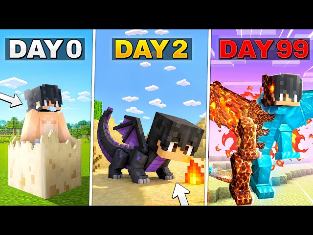 BIRTH TO DEATH of ELEMENTAL DRAGON in Minecraft!
