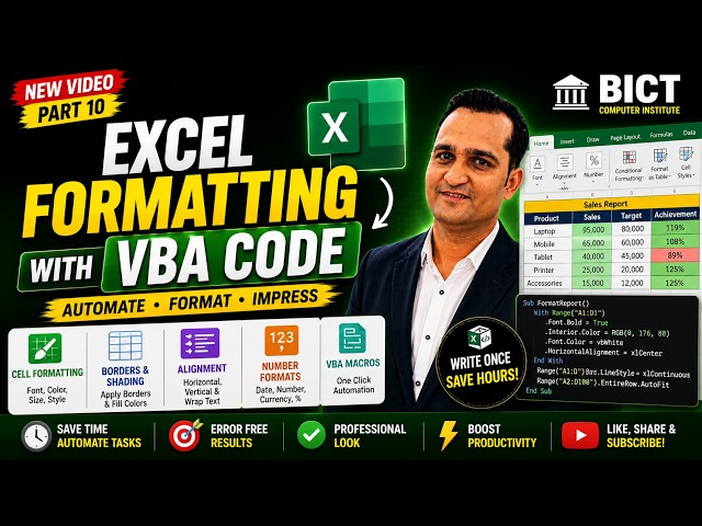 Master Excel VBA Formatting  Automate Reports with VBA  Beginner to Advanced
